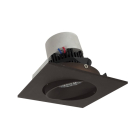 Nora Lighting 4" Pearl LED Retrofit Downlight - Square Adjustable Cone - 950 Lumens - Dim to Warm - Bronze