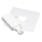 Nora Lighting Two-Circuit Track System Live End Feed w/ Cover - White
