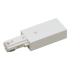 Nora Lighting Two-Circuit Track System Live End Feed - Left Polarity - White