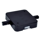 Nora Lighting Two-Circuit Track System In-Line Feed w/ Current Limiter - 7.5A - Black