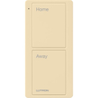 Lutron 2-Button Scene Pico Smart Remote - Pre-engraved Text ("Home/Away") - Ivory