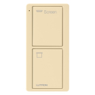 Lutron 2-Button Pico Smart Remote - Screen Icons and Text ("Screen") - Ivory