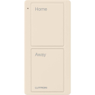 Lutron 2-Button Scene Pico Smart Remote - Pre-engraved Text ("Home/Away") - Light Almond