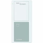 Lutron 2-Button Pico Smart Remote - Screen Icons and Text ("Screen") - White/Gray
