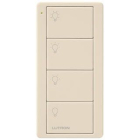 Lutron 4-Button Pico Smart Remote - Scene Control - Light Icons - Light Almond