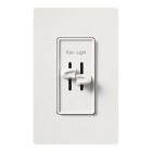 Lutron Skylark Dual Slide-to-Off Fan and Light Control - White