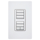 Lutron RadioRA 2 seeTouch Wall-Mount CL Wall-Mount CL Hybrid Keypad - Dual-Group w/ Raise-Lower - White