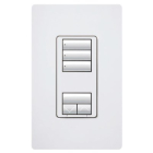 Lutron RadioRA 2 seeTouch Wall-Mount CL Hybrid Keypad - 3 Scene w/ Raise-Lower - White