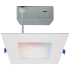 SATCO Starfish 6" Square Smart LED Wafer Downlight - 12W - Tunable White and RGB - 120V - White