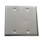 Westgate Two-Gang Blank Cover - Galvanized