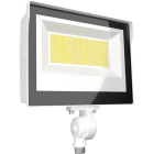 RAB 60W X17 LED Flood Light - Knuckle Mount - Photocell - CCT Selectable - 8,372 Lumens - 120-277V - White