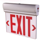 Westgate XT LED Aluminium Edgelit Exit Sign - Single Face - Green Letters - Clear Panel - Battery Backup - 120-277V
