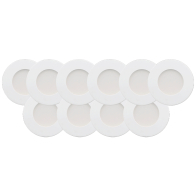 Lotus 3" Ultra Slim LED Puck Light - 10 Pack - 2W - Dimmable - 3000K - 150 Lumens - 24V