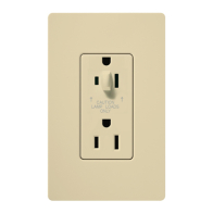 Lutron Claro 15A Tamper Resistant Receptacle - Half Dimming - Ivory