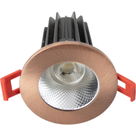 Lotus 2" LED Recessed Downlight - 8W - 3000K - 600 Lumens - Diamond Reflector - Round Copper Trim - 120V