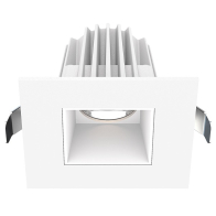 Lotus 2" Square Regressed LED Downlight - 9W - White Trim / White Smooth Reflector - CCT Selectable - 120V