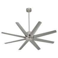 Oxygen Lighting Fleet 56" Ceiling Fan - 120V - Satin Nickel / Silver Blades