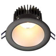 Lotus 4" Round Deep Regressed LED Downlight - High Output - 18W - Silver Reflector - Black Trim - 3000K - 1,500 Lumens - 120V