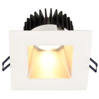 Lotus 4" Square Deep Regressed LED Downlight - High Output - 18W - Silver Reflector - White Trim - 4000K - 1,650 Lumens - 120V