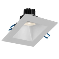 Lotus 5" Square Sloped Regressed Gimbal LED Downlight - 7.5W - 3000K - 600 Lumens - 120V - White