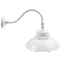 SATCO|NUVO LED Gooseneck Fixture - 30 | 40 | 50W - CCT Selectable - 120-277V - White - Photocell