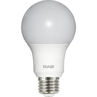 RAB 9W LED A19 Lamp - 2700K - 800 Lumens - 120V