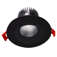 Lotus Venus 3.5" Round Recessed Gimbal LED Downlight - 12W - CCT Selectable - 920 Lumens - 120V - Black