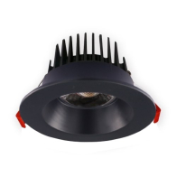 Lotus 4" Round Recessed High Output LED Downlight - 15W - 3000K - 960 Lumens - 120V - Black