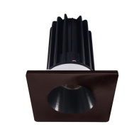 Lotus 2" LED Recessed Downlight - 8W - 2700K - 580 Lumens - Black Reflector - Square Bronze Trim - 24° - 120V