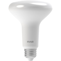 RAB 10W LED BR30 - Dimmable - 2700K - 750 Lumens - 120V