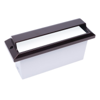 NSL 5W LED Brick Star Step Light - Scoop Cover - 3000K - 468 Lumens - 120V - Bronze