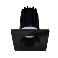 Lotus 2" LED Recessed Downlight - High Output - 15W - 3000K - 1,000 Lumens - Bronze Reflector - Square Black Trim - 120V