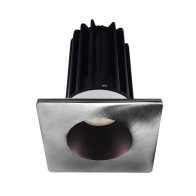 Lotus 2" LED Recessed Downlight - High Output - 15W - CCT Selectable - Bronze Reflector - Square Chrome Trim - 120V