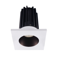 Lotus 2" LED Recessed Downlight - High Output - 15W - 4000K - 1,020 Lumens - Bronze Reflector - Square White Trim - 120V