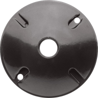 RAB 1 Hole Die Cast 4" Round Cover - Black