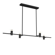 DALS Quartet 72" LED Linear Chandelier - 32W - CCT Selectable - 120V - Black