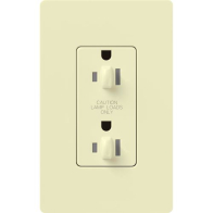 Lutron Claro 15A Tamper Resistant Receptacle - Dual Dimming - Almond