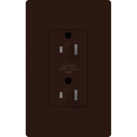 Lutron Claro 15A Tamper Resistant Receptacle - Dual Dimming - Brown