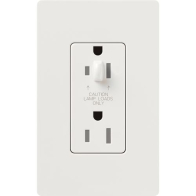 Lutron Claro 15A Tamper Resistant Receptacle - Half Dimming - White