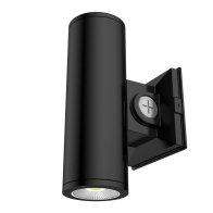 RAB CD34 3" LED Wall Mount Cylinder - Photocell - 6 | 8 | 10W - CCT Selectable - 120-277V - Black