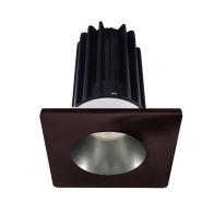 Lotus 2" LED Recessed Downlight - 8W - CCT Selectable - Chrome Reflector - Square Bronze Trim - 120V