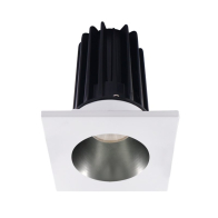 Lotus 2" LED Recessed Downlight - 8W - CCT Selectable - Chrome Reflector - Square White Trim - 120V