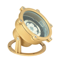 Corona Lighting 6W LED Underwater Light - 2700K - 610 Lumens - 45 Degrees - 12V - Natural Brass