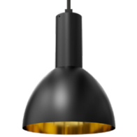 Westgate CMC4 14" Dome Shade - Black / Gold