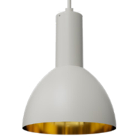 Westgate CMC4 14" Dome Shade - White / Gold
