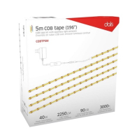 DALS 118" COB LED Tape Light Kit - 3000K - 2.4W / FT - 152 Lumens / FT - 12V