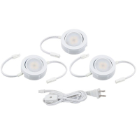 American Lighting 4W 3" MVP LED Puck Light Kit - 3 PACK - 2700K - 230 Lumens - 120V - White