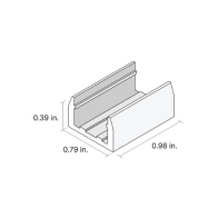 DiodeLED Mounting Clips for LINAIRE Flex Top Bend - 2 Pack - White