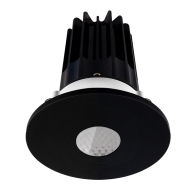 Lotus 2" LED Recessed Downlight - 15W - 3000K - 1,000 Lumens - Diamond Reflector - Black Pinhole Trim - 120V