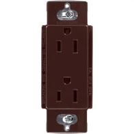 Lutron Claro 15A Duplex Receptacle - Brown